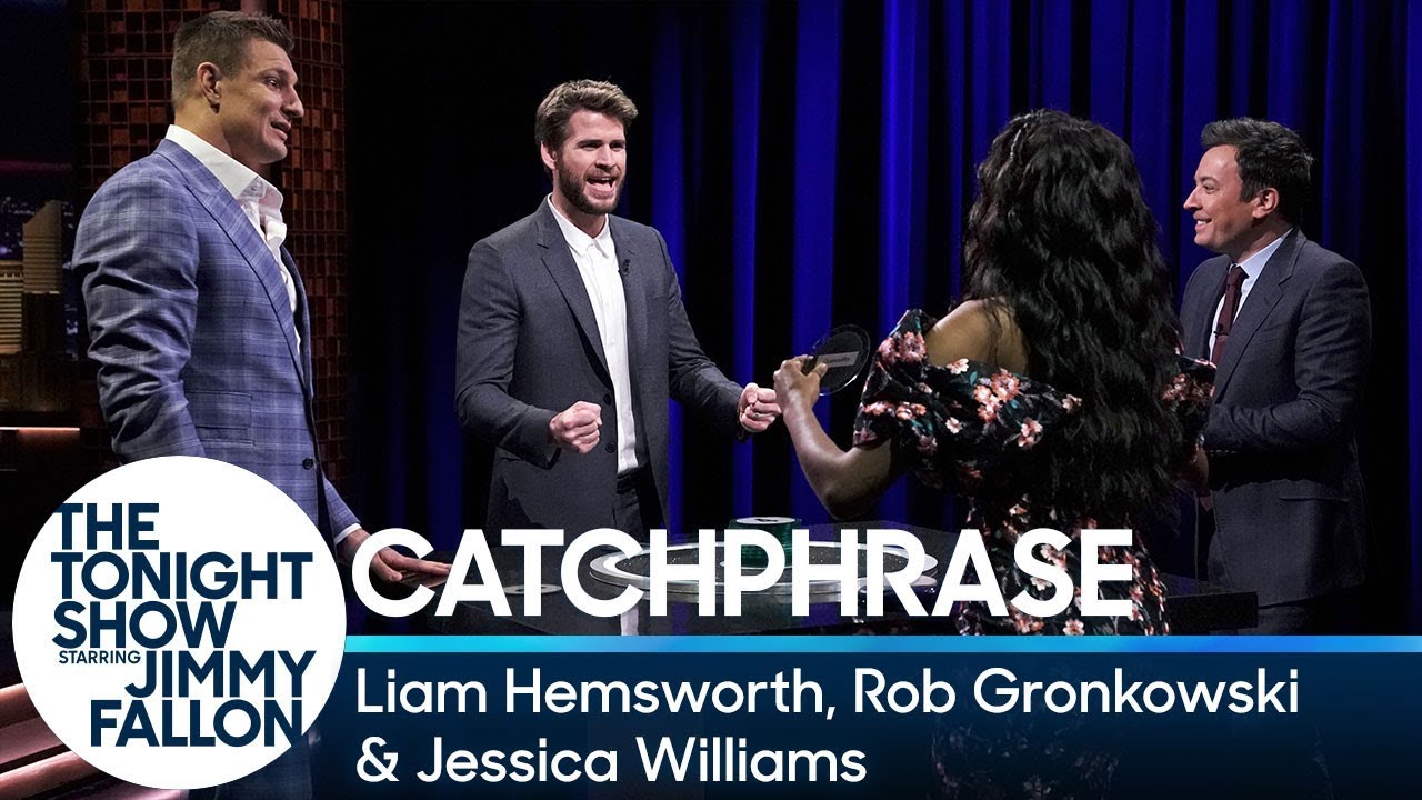 Catchphrase with Liam Hemsworth, Rob Gronkowski and Jessica Williams