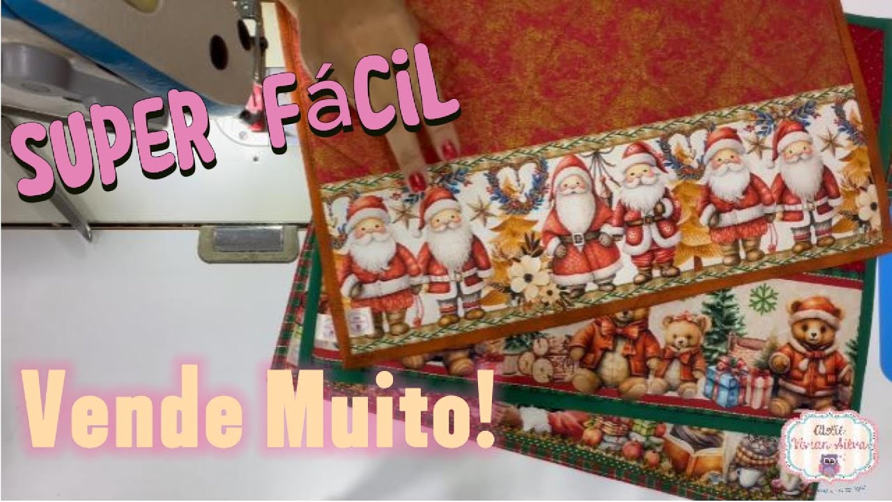 Jogo americano de Natal super fácil! - passo a passo