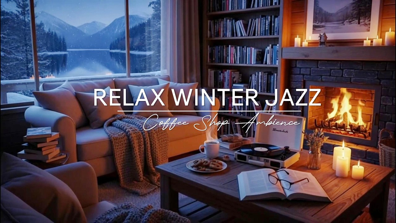 Relax Winter Jazz ☕❄️ Cozy Coffee Shop Ambience for Focus, Calm & Warm Vibes
