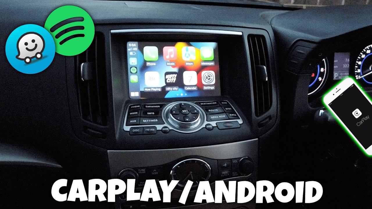 Apple CarPlay Android Auto for Nissan Skyline 370GT 2007-2014