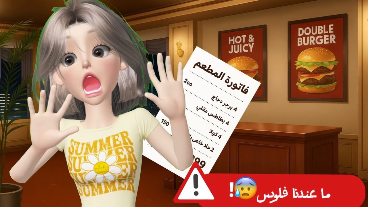 مصيبة في المطعم (ج ٢) اللي صار ما توقعناه😰😭 #رسوم_متحركة #اكسبلور #cartoon #سماسم #كدوشه #explore 