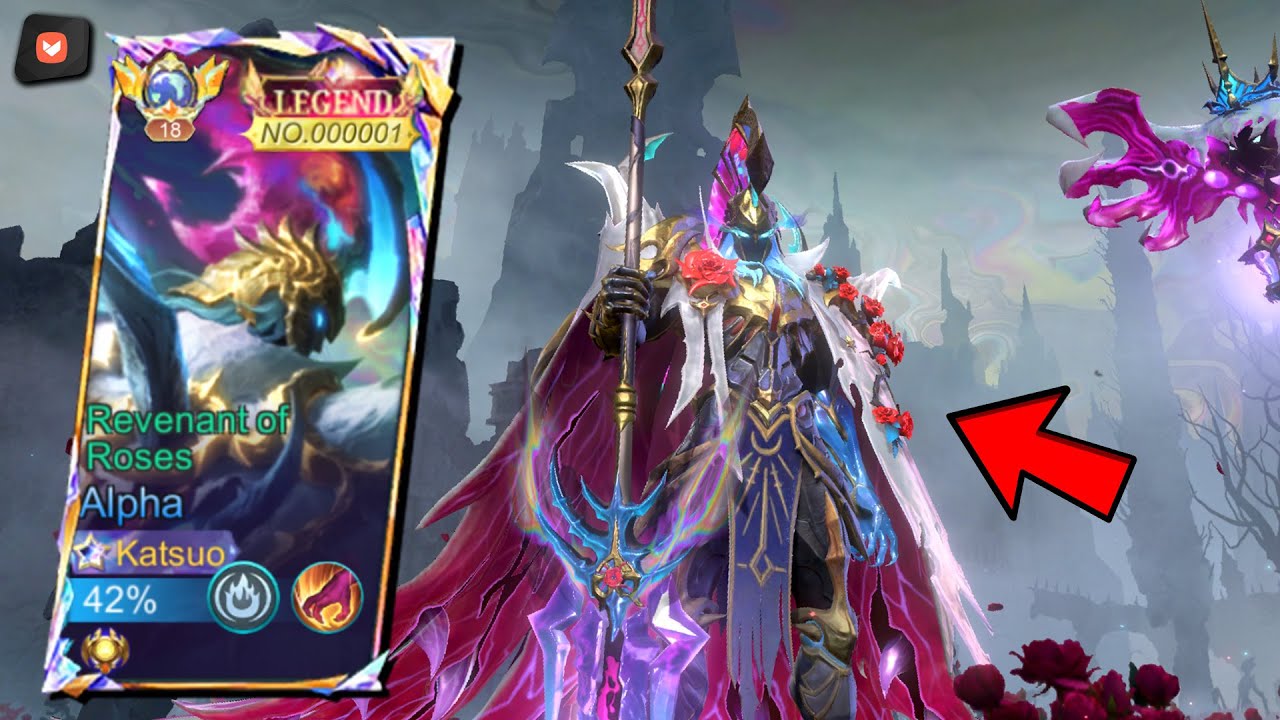 THE VERY FIRST OWNER OF ALPHA REVENANT OF ROSES IS HERE!? 😱 |  NEW ALPHA LEGEND SKIN GAMEPLAY - MLBB