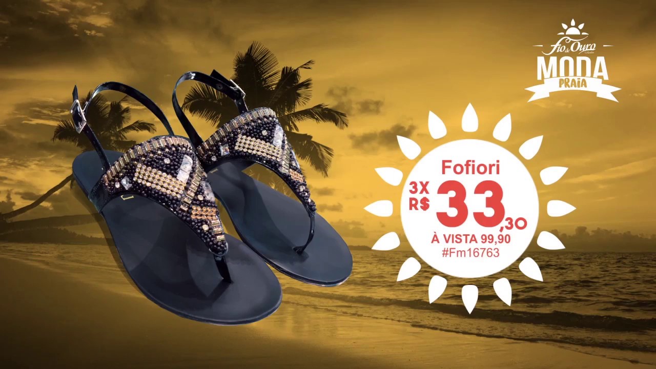 VT Fio de Ouro Cal&ccedil;ados | Moda Praia 2017
