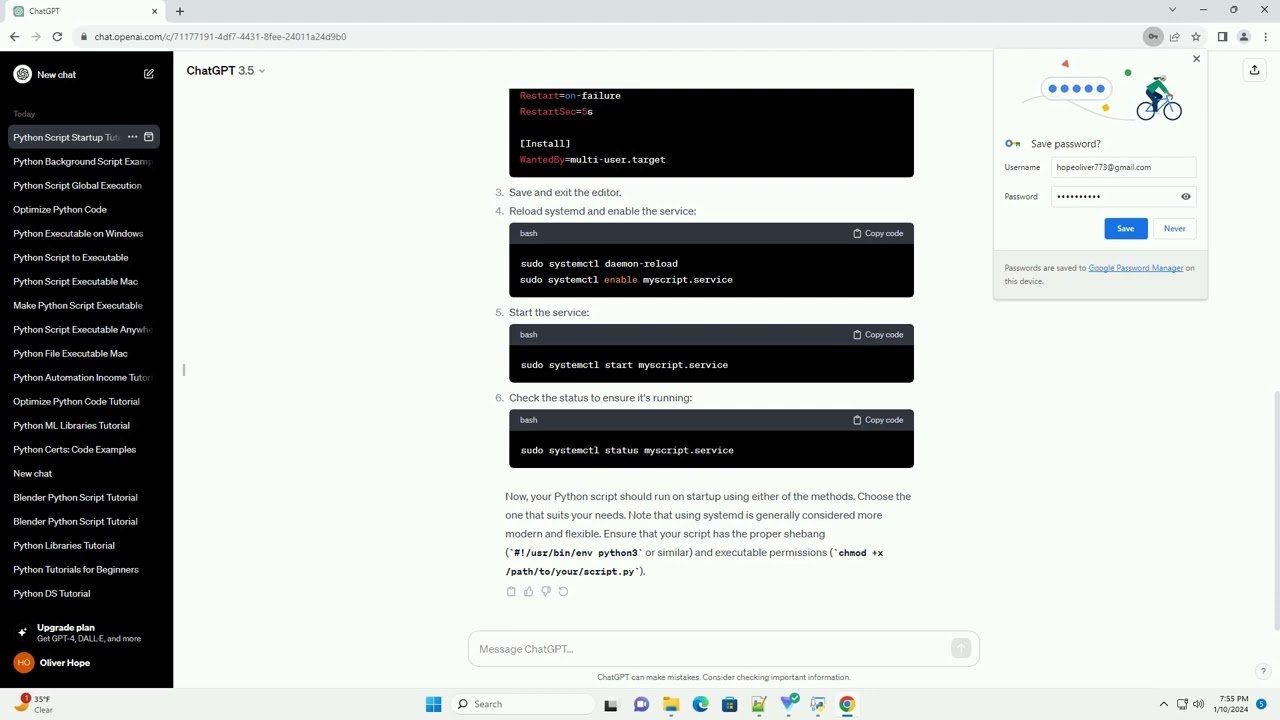 make python script run on startup raspberry pi