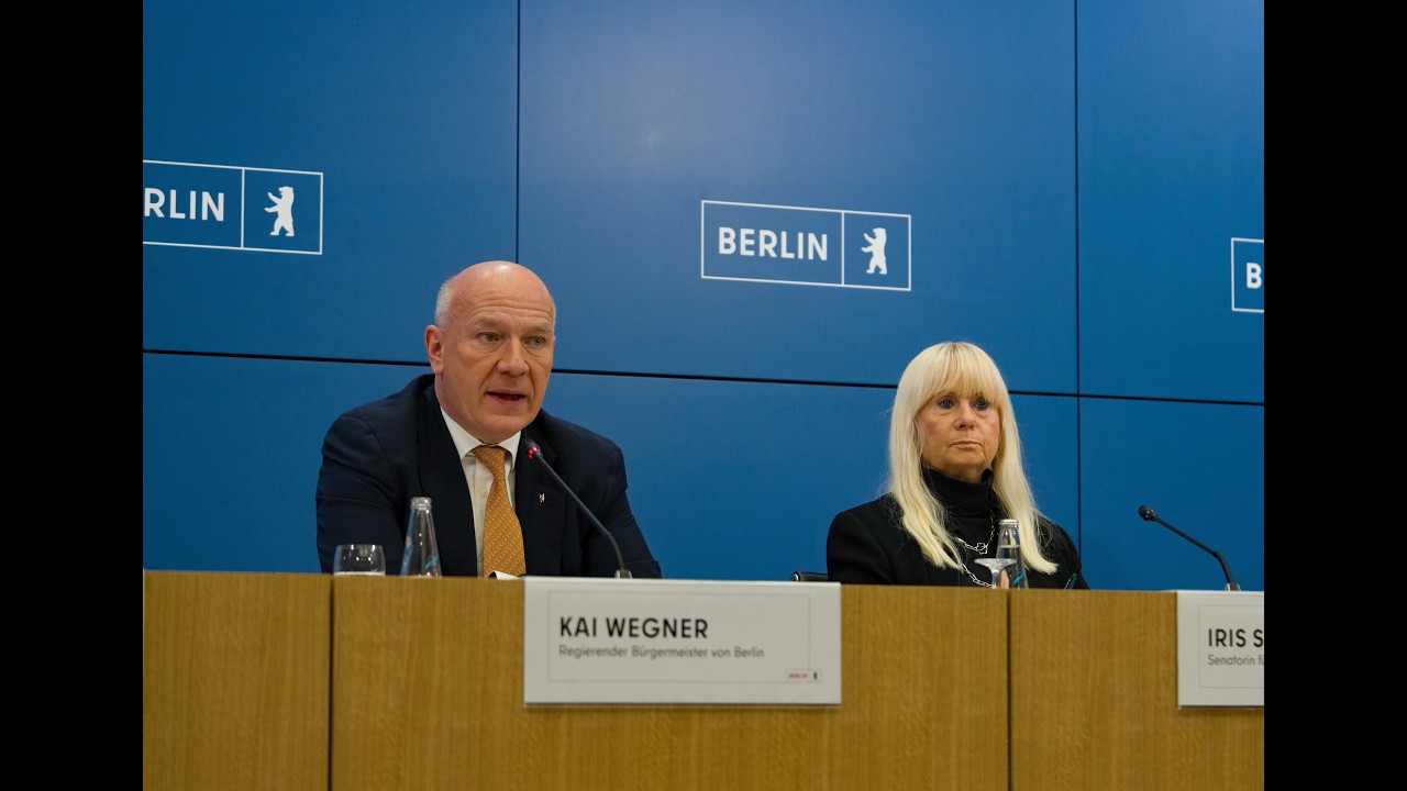 Senatspressekonferenz am 27.01.2026 mit dem Regierenden Bürgermeister Kai Wegner und Iris Spranger