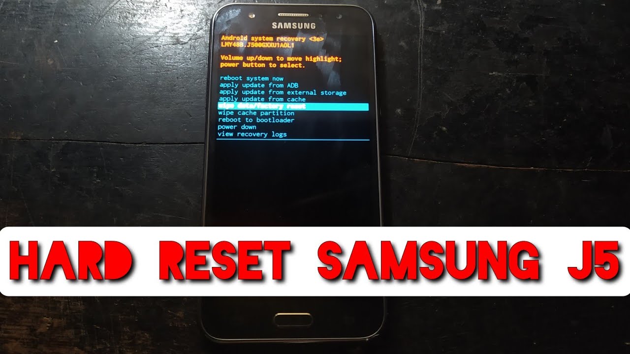 Hard reset samsung j5 || SM-J500G/DS