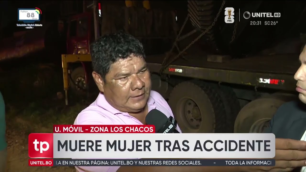 Santa Cruz: Mujer pierde la vida en un accidente de tránsito; grúa impactó mientras daba retroceso
