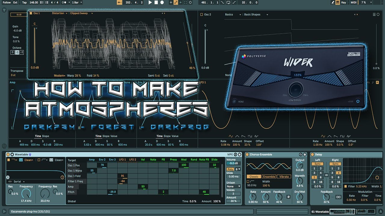 HOW TO MAKE ATMOSPHERES IN ABLETON / FOREST - DARKPROG - DARKPSY / WIDER FREE PLUGIN