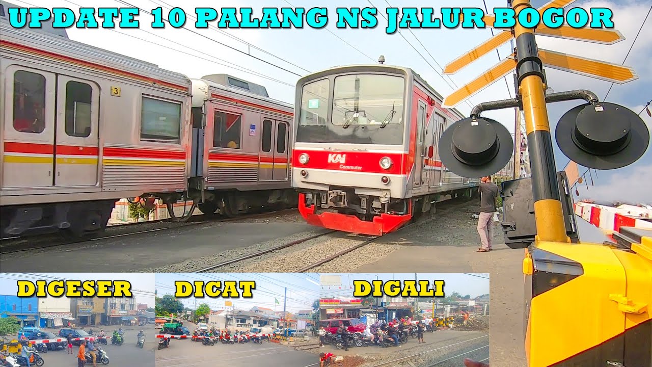UPDATE Penggantian Palang Baru JPL 26 Bojong Gede Sambil Pantau 10 Perlintasan Jalur Manggarai-Bogor