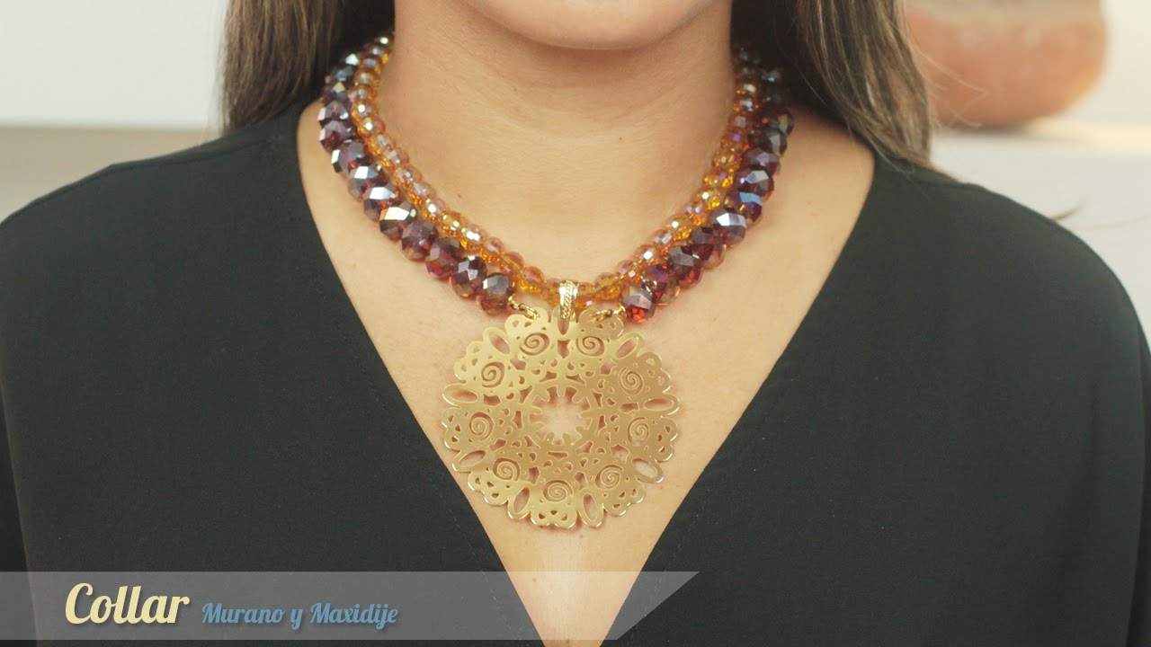 Cómo hacer un Collar murano y maxidije Kit: 27193