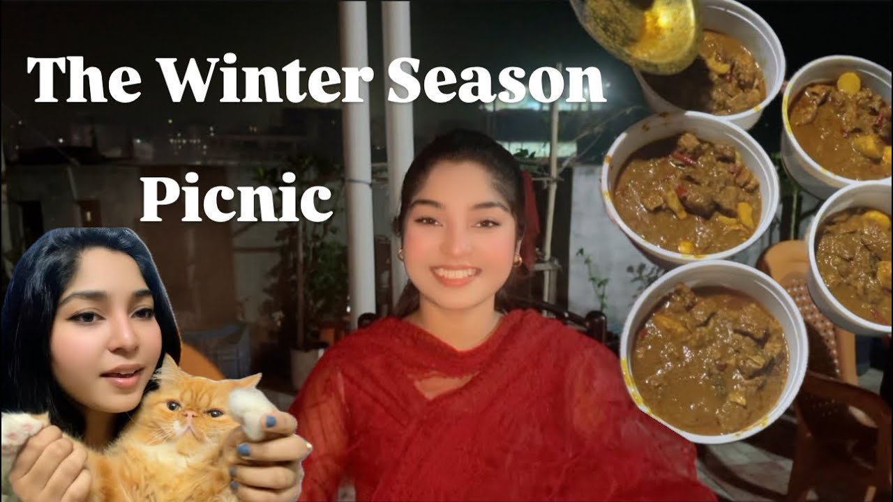 The Winter season's Picnic🦋#winter #picnic #food #funny #enjoy #love #viral 