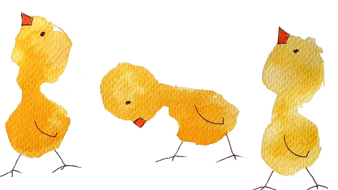 Paaskuikentjes met Ecoline/ Ecoline Brushpennen