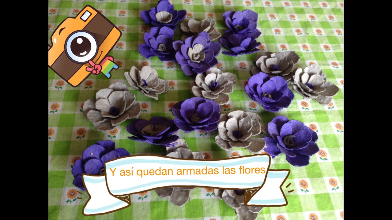 Flores de Carton de Huevo :)