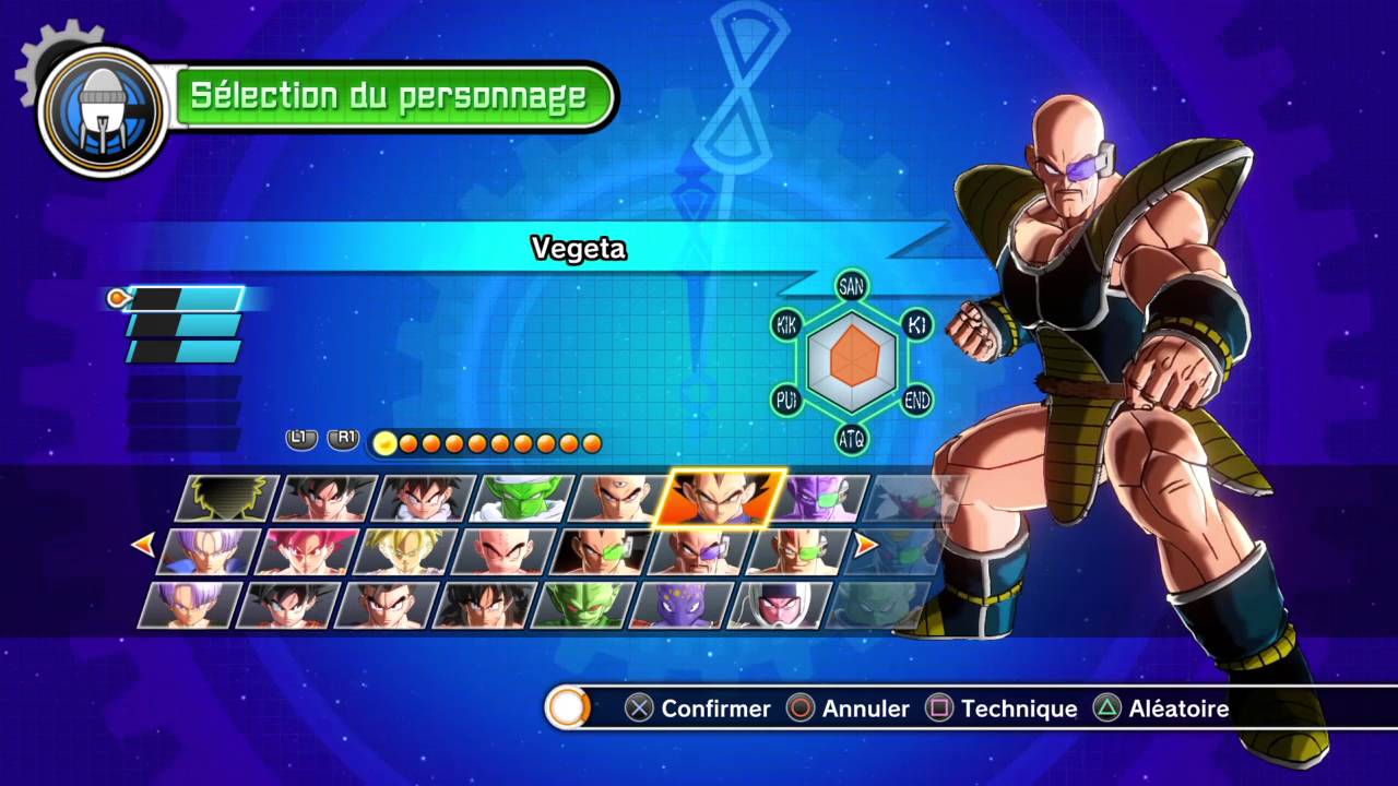 DRAGON BALL XENOVERSE Tous les personnages avec dlc