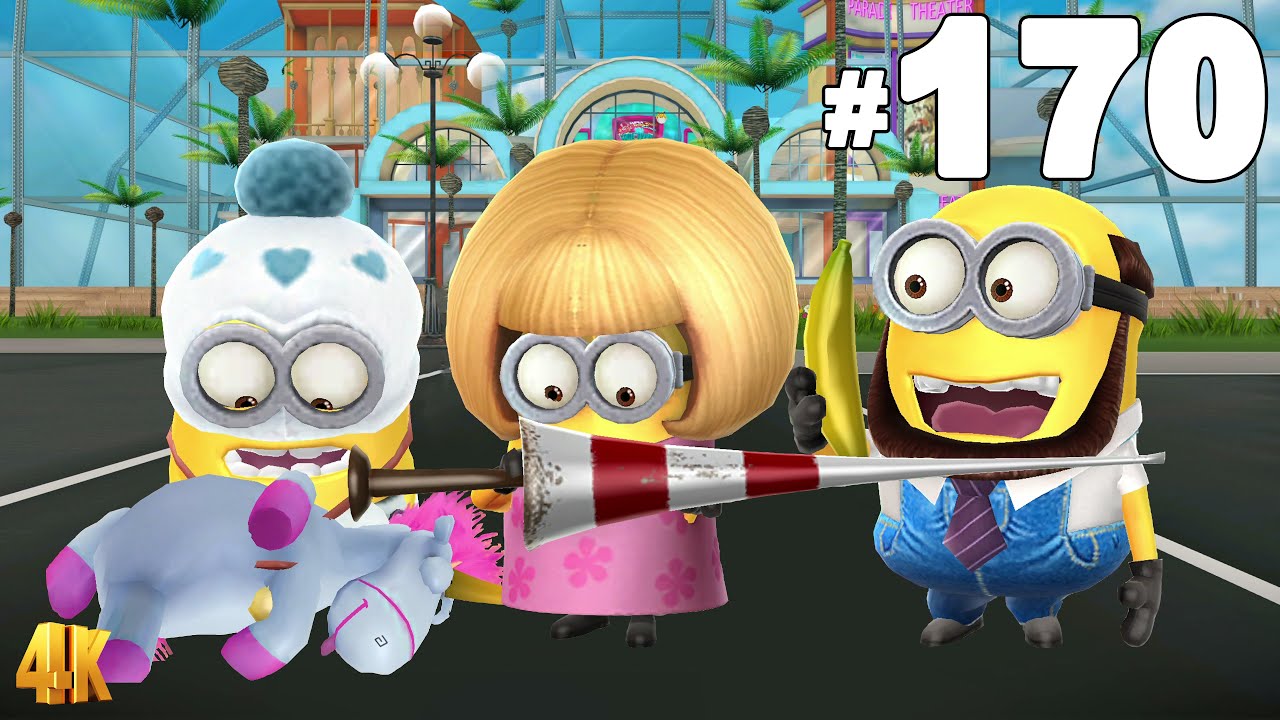 Minion Rush Baby Mom and Grandpa Minion at The Mall | LEVEL 641-643 EP#170 | 4K