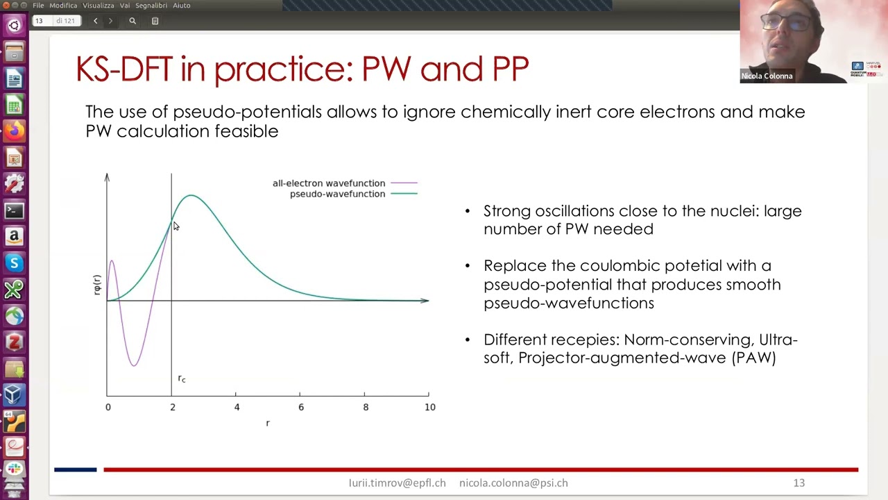 QE tutorial 2022 - Hands-on: DFT in practice - Nicola Colonna & Iurii Timrov
