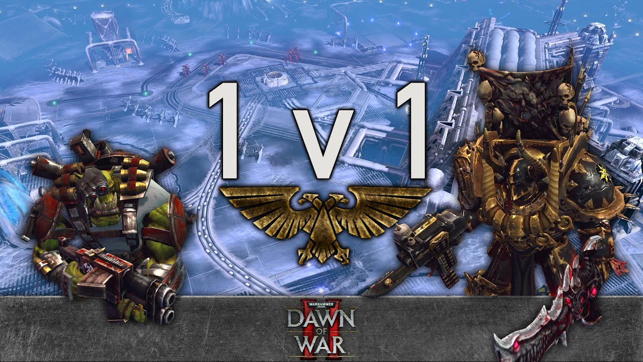 Dawn of War 2: Retribution - 1v1 | GuruSkippy - Kommando Nob [vs] Qwest - Chaos Lord