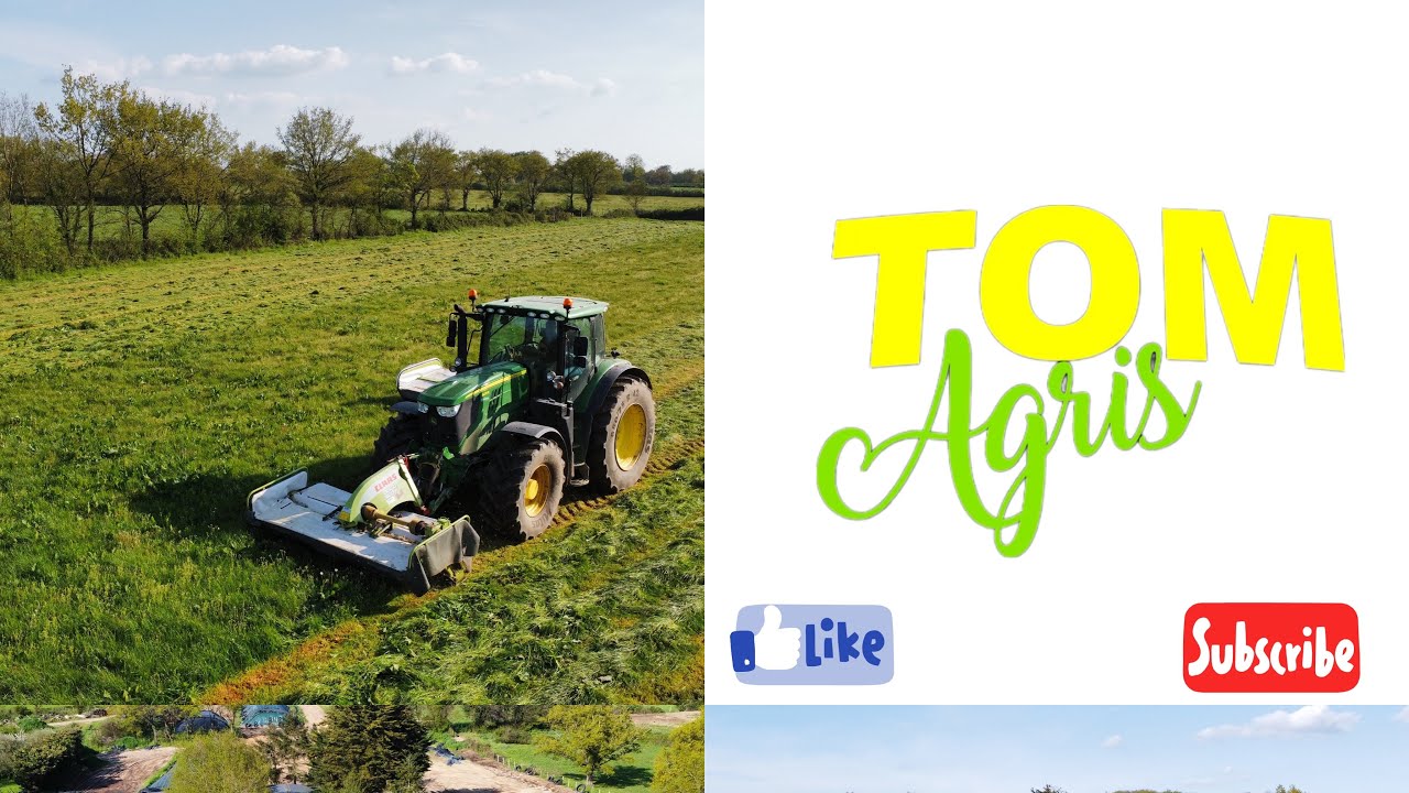 Fauchage de ray-grass anglais (john deere 6215R)