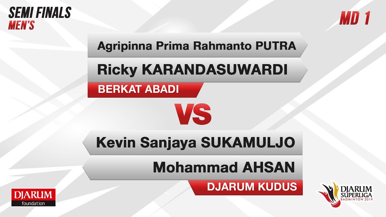 SEMIFINALS  | MD1 | AGRIPINNA / RICKY (BERKAT ABADI) VS KEVIN / AHSAN (DJARUM KUDUS)
