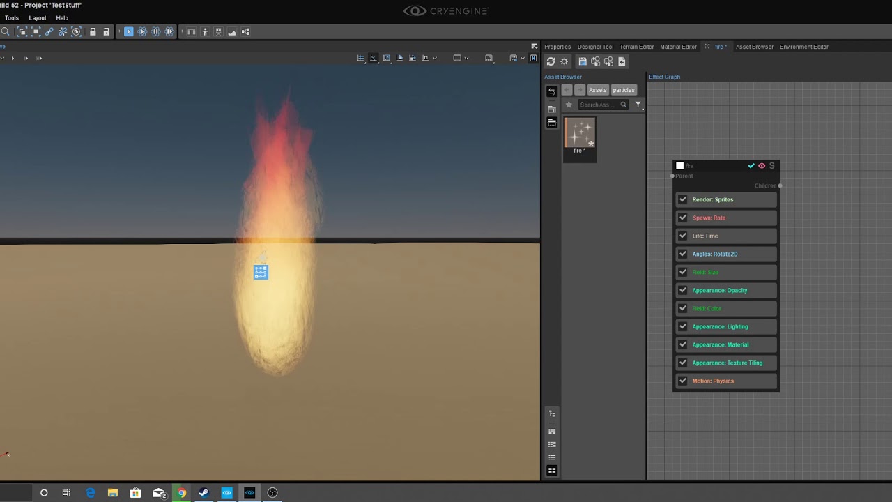 CryEngine 5.6 Fire Particle Test