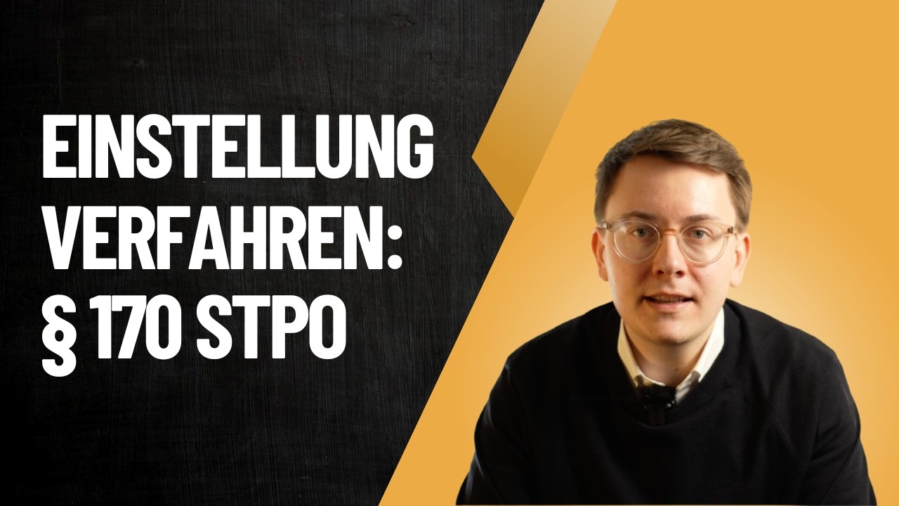 Einstellung des Strafverfahrens - § 170 Abs. 2 StPO