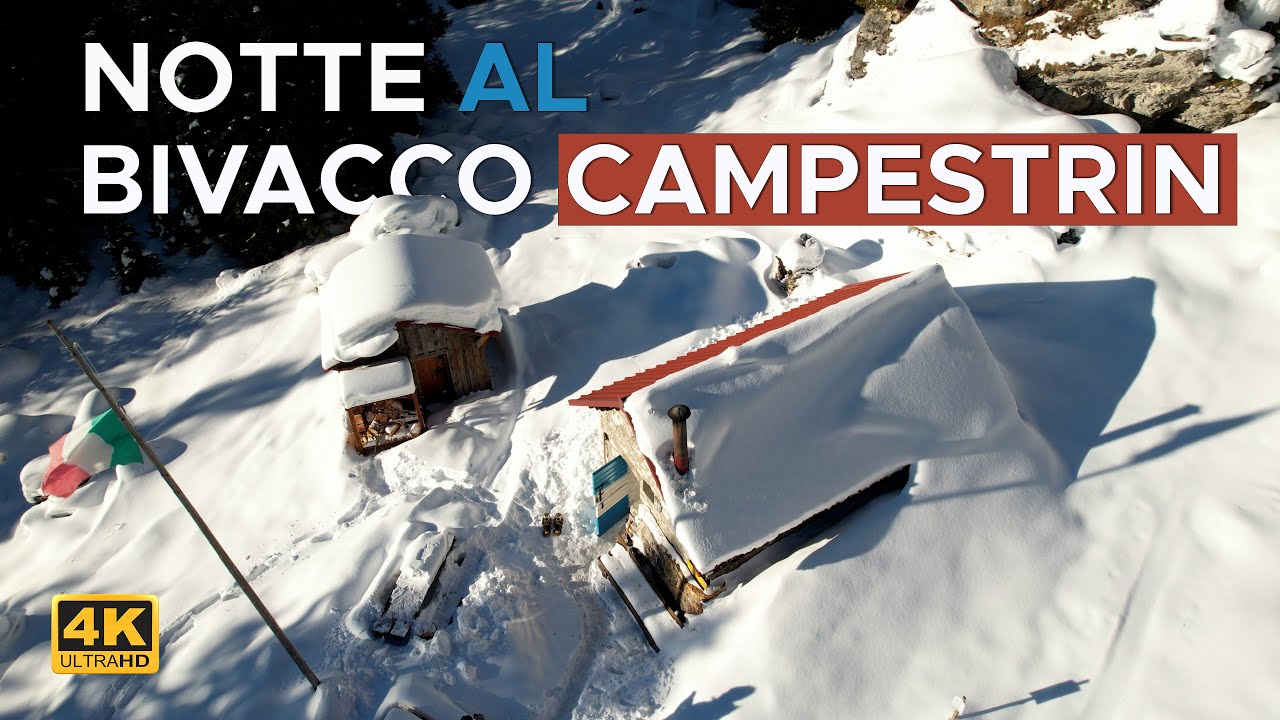 NOTTE SOLO al bivacco CAMPESTRIN sommerso nella NEVE ❄️❄️❄️