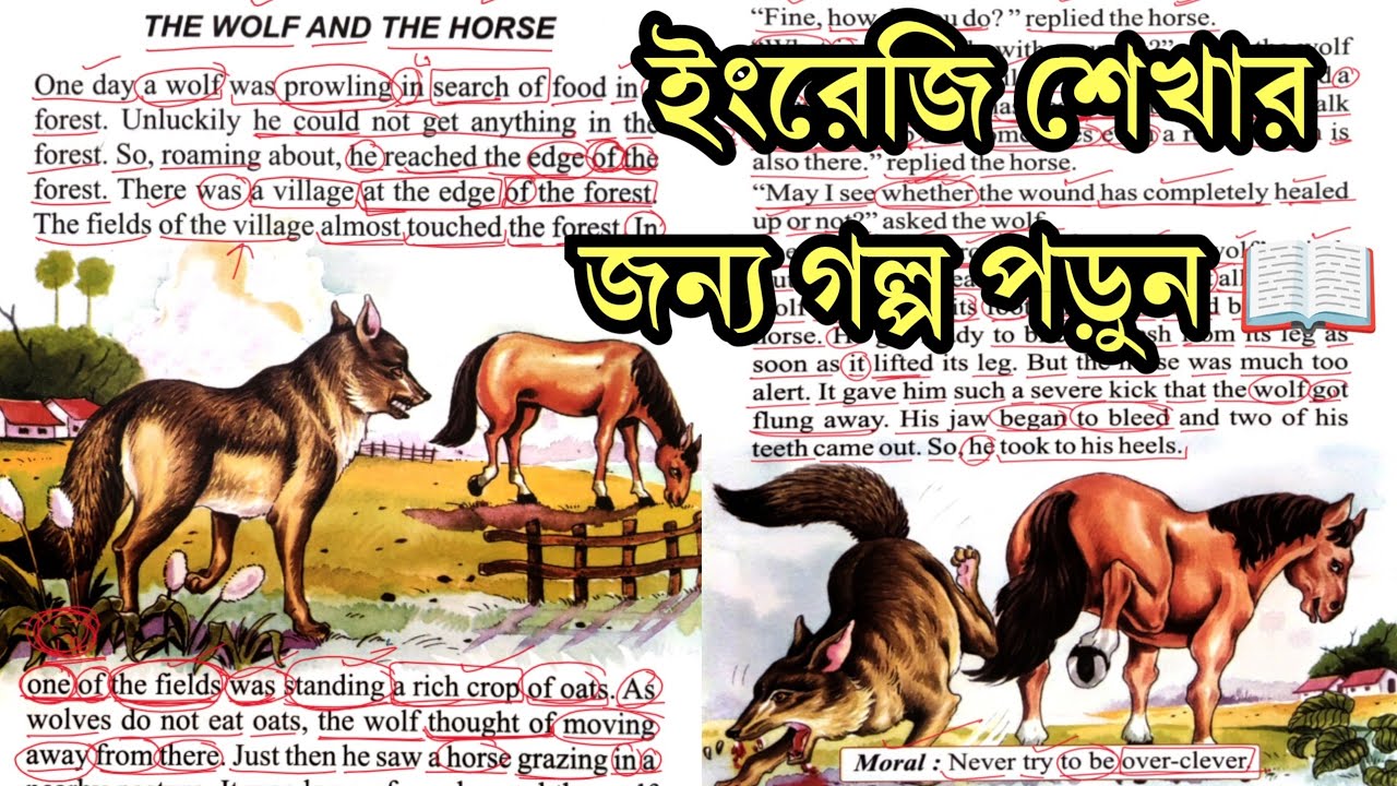 গল্প পড়ে ইংরেজি শেখার উপায় || Bengali to English story translation ||