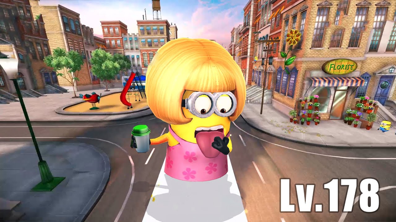 Minions PC Game Minion Rush Mom minion collect 3.4K Bananas challenge at Downtown Lv.178 EP 29