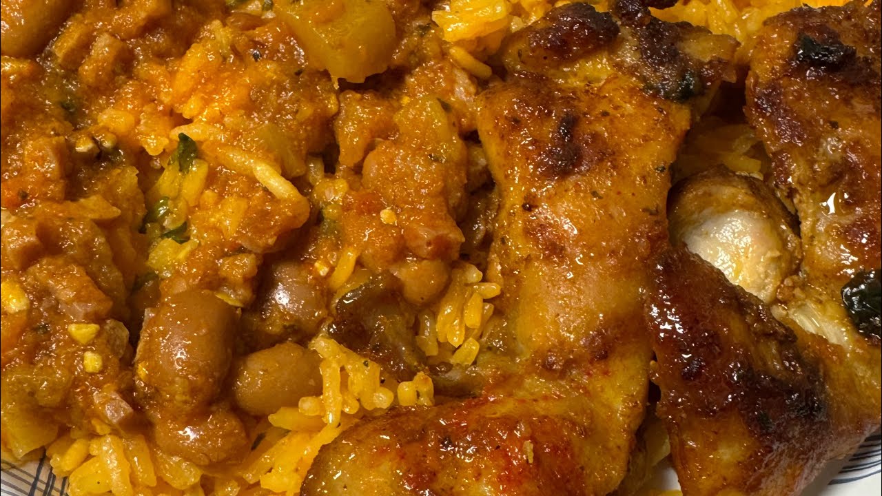 Puertorican Style Arroz Con Gandules 🍛 #arrozconpollo #arroz #puertoricanfood #recetas #food 