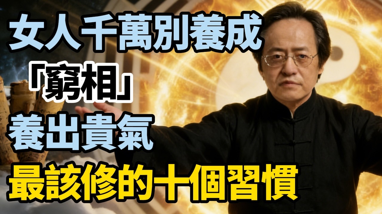 倪海廈：女人千萬別養成「窮相」，養出貴氣，最該修的十個習慣#人生智慧 #倪海厦 #分享 #中國醫 #黃帝內經 #命理 #哲學 #正能量#倪海厦#倪海廈#養生#健康 #易經