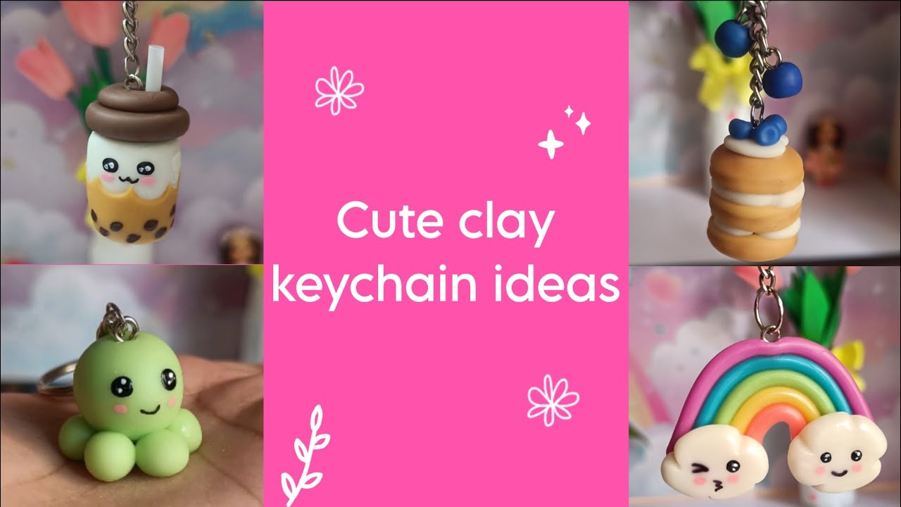 Cute Keychain Ideas 🧋🍡🥞🫐