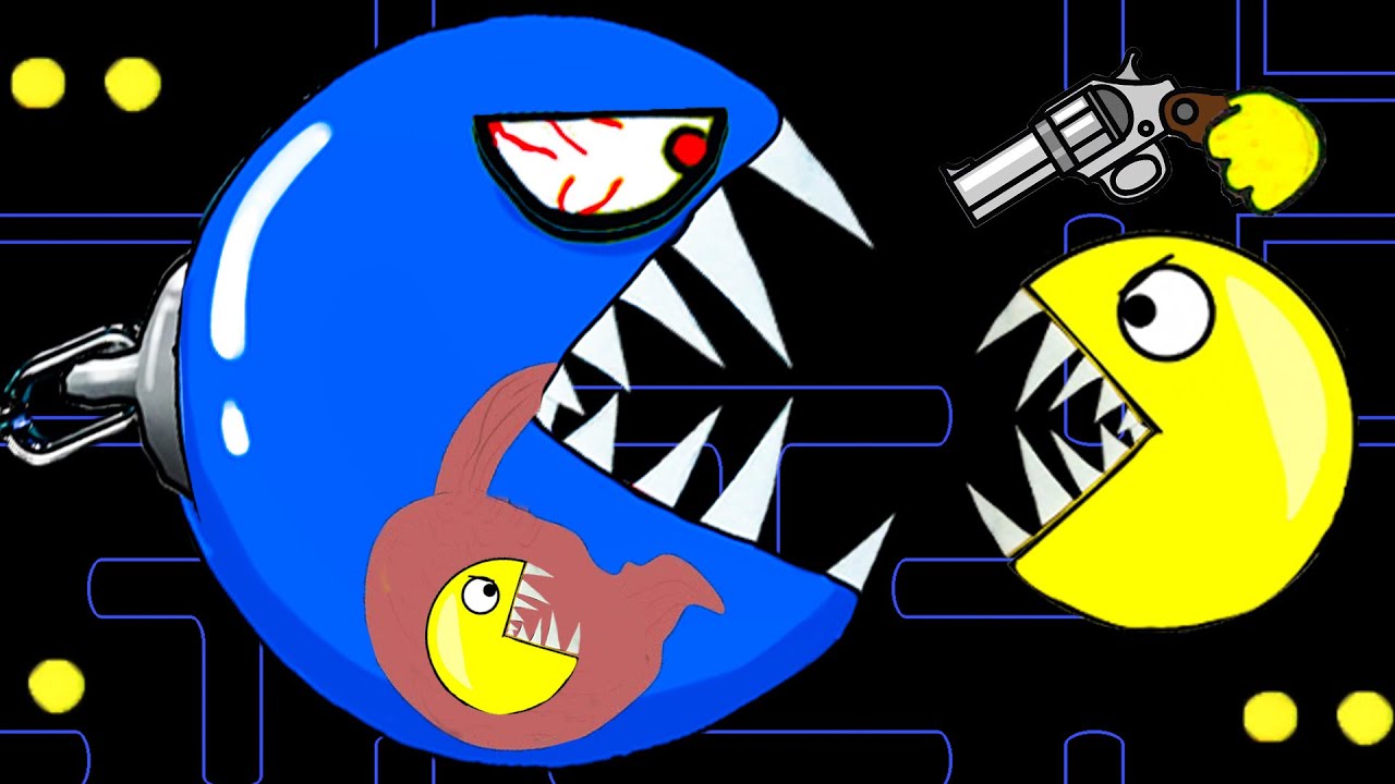 1001 ways to die in Pacman #30 (Pacman vs Pacman Chain Chomp to the rescue) | Pacman Stopmotion Game