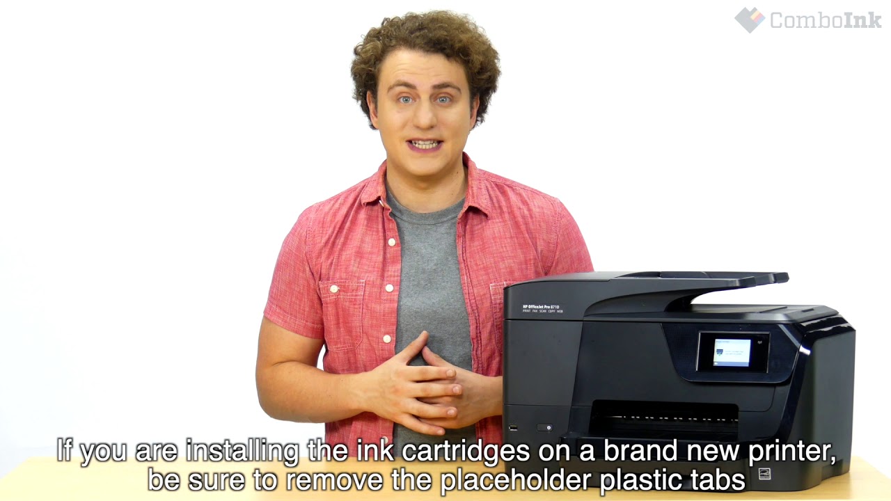 How to change HP 952 ink cartridges at HP OfficeJet Pro 8710 printer - Step-by-Step by ComboInk