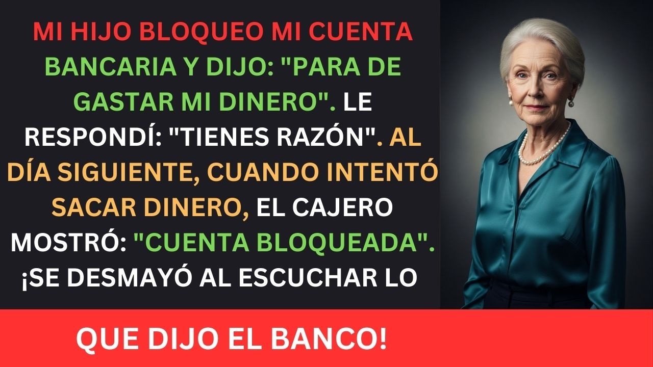Mi Hijo Bloqueó Mi Cuenta Bancaria： “Para de Gastar Mi Dinero” — Al Día Siguiente