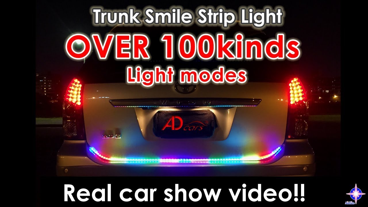 Car LED Strip Trunk Smile Light with RF controller