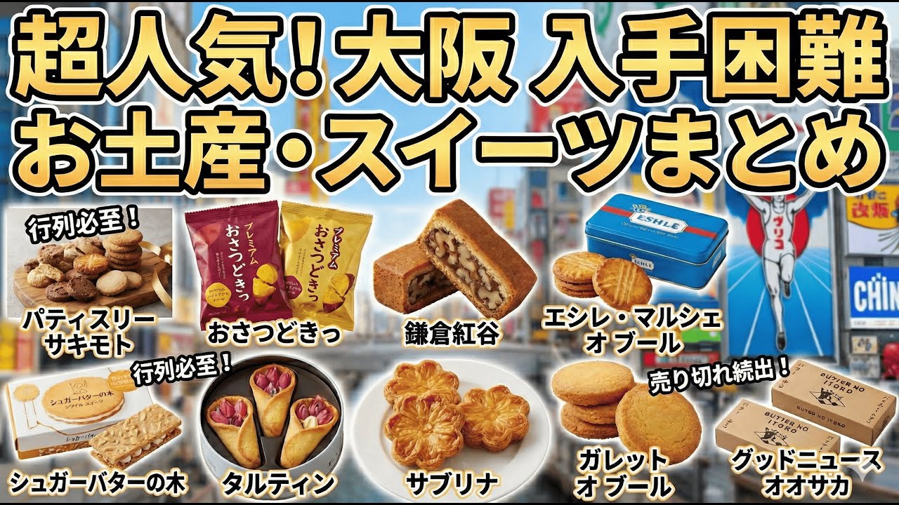 【超人気】大阪の入手困難 お土産・スイーツまとめ