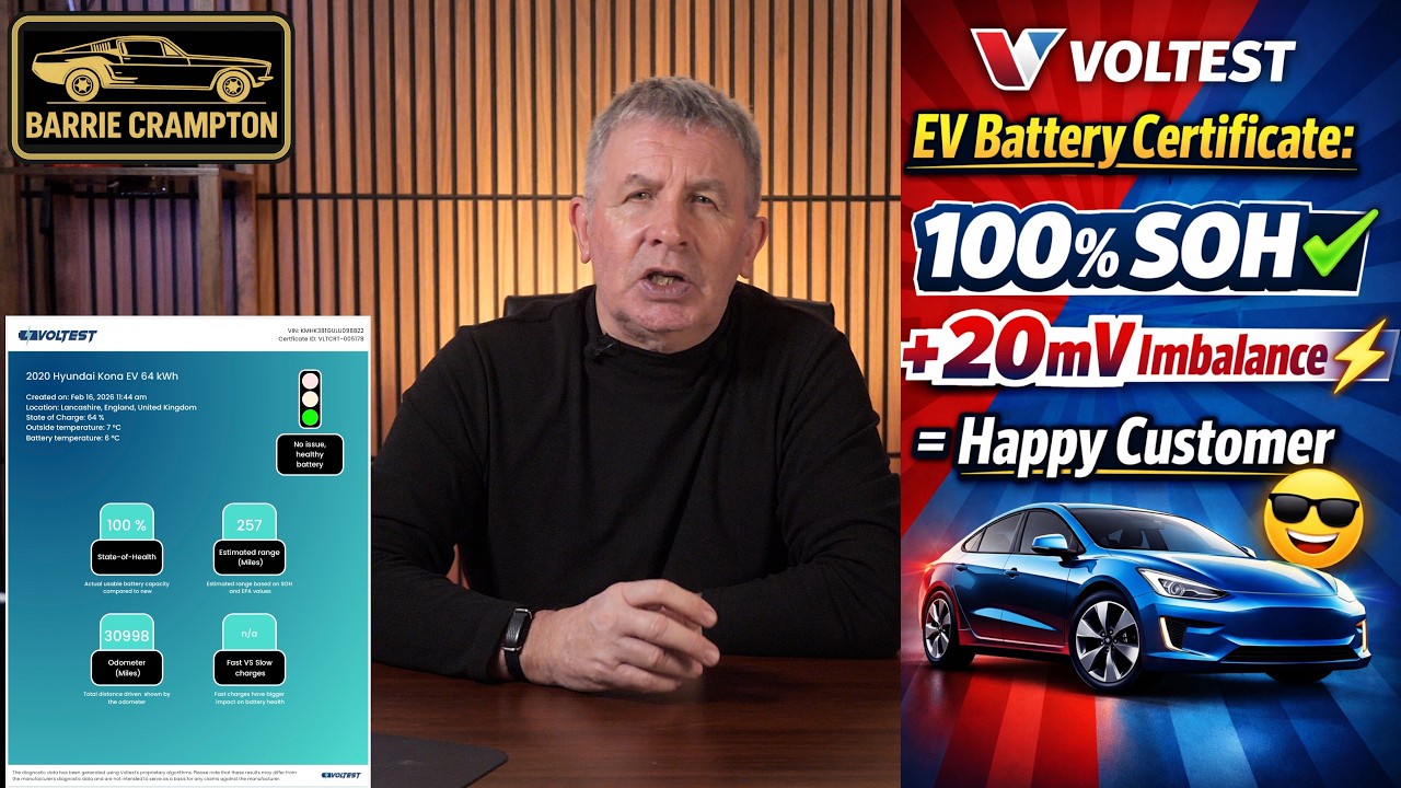Voltest EV Battery Certificate: 100% SOH + 20mV Imbalance = Happy Customer 🚗⚡