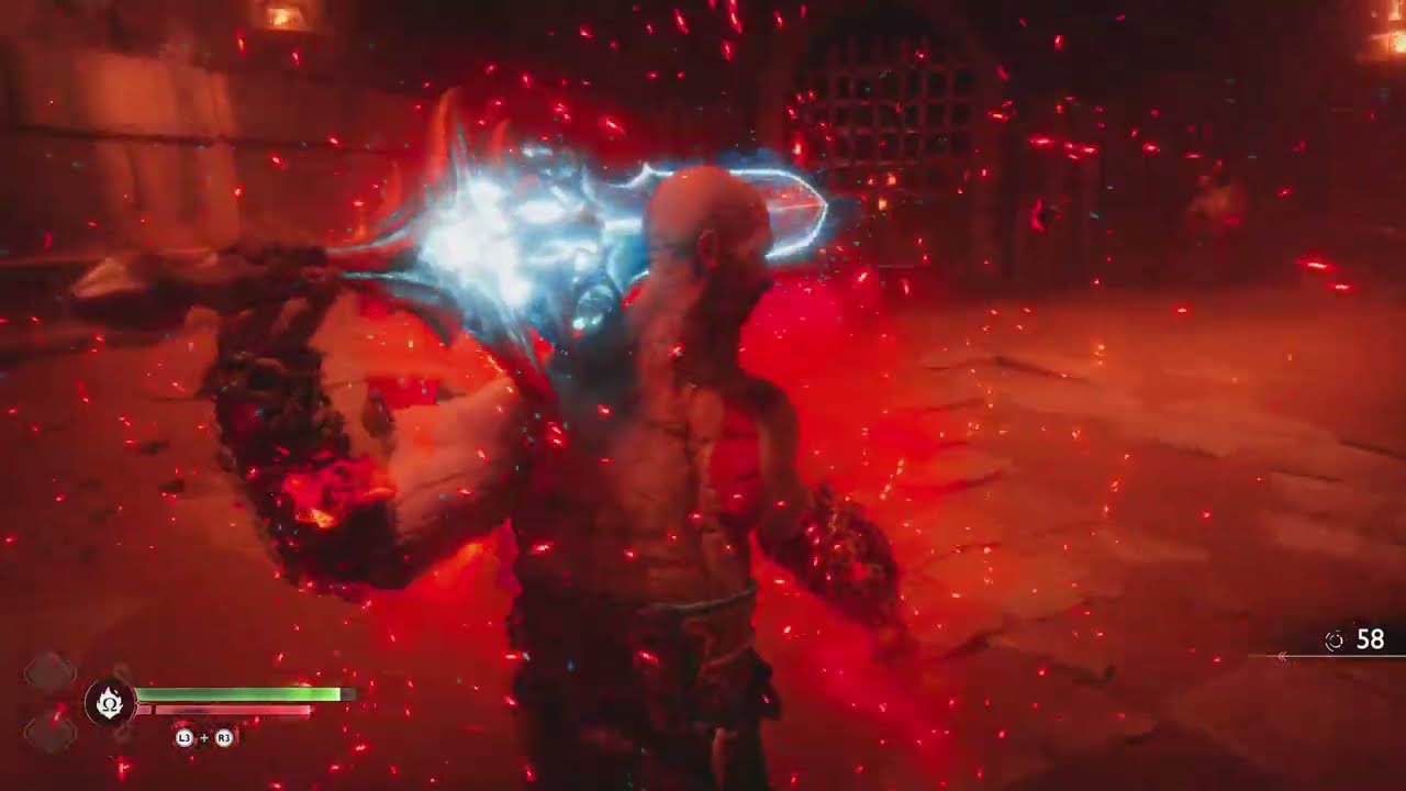 Kratos unlocks Blades of Olymus-God of War Ragnarök Valhalla DLC