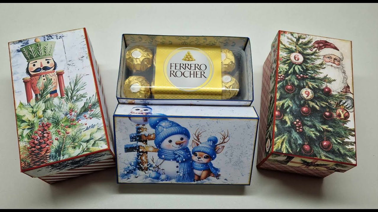 Tuto Boîte Ferrero Rochers (16 Pièces) - Collections Vintage Christmas et autres de Florju Designs