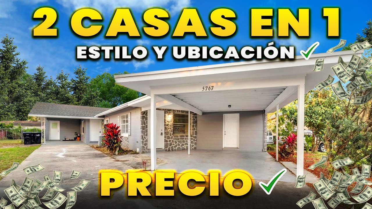 DÚPLEX para VIVIR o INVERTIR en Orlando FL: 2 propiedades en 1