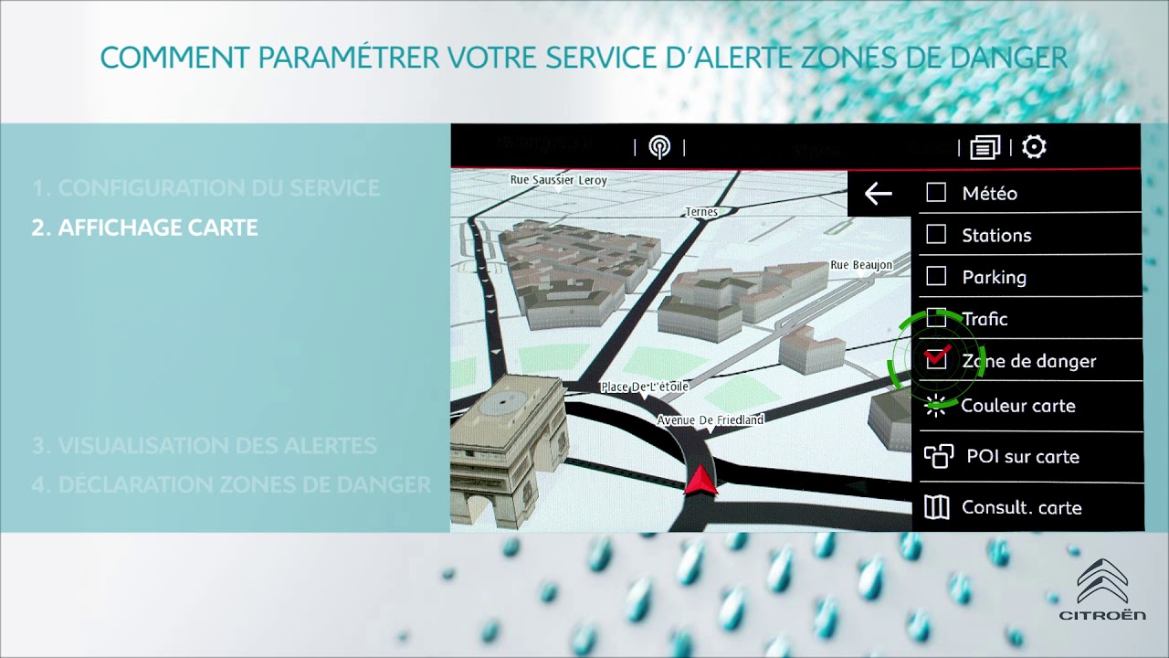 Configuration du service Alerte Zones de Danger V2