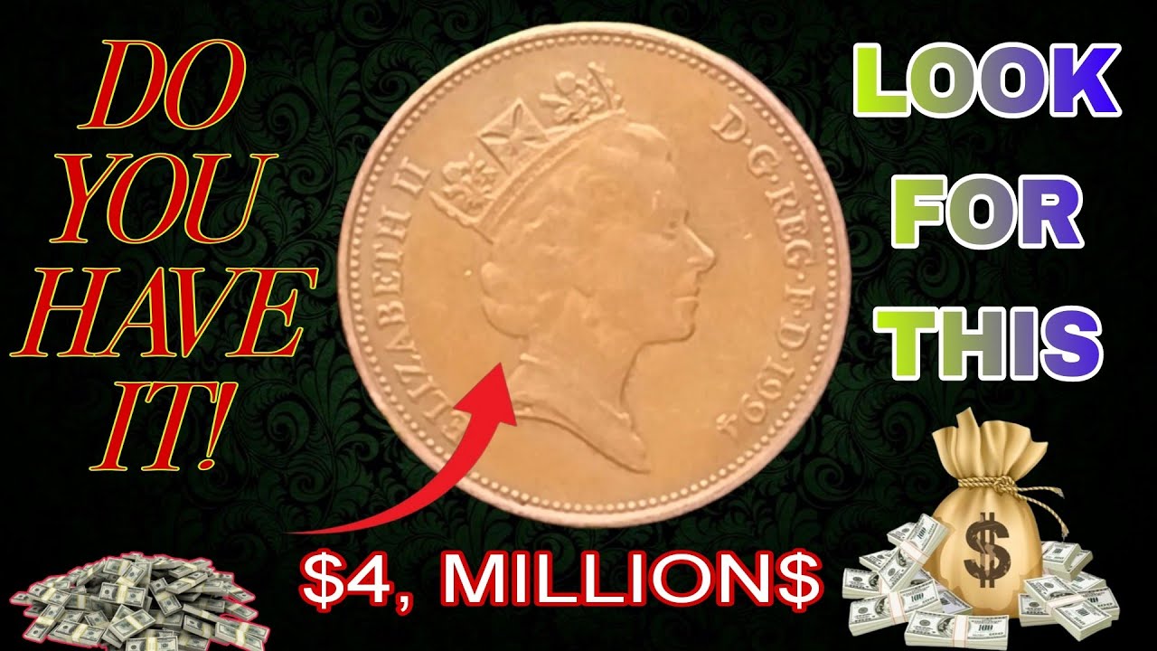 1994 UK Elizabeth  Coin | ELIZABETH D G REG F D 1994 | British One Penny or Two Pence Coin
