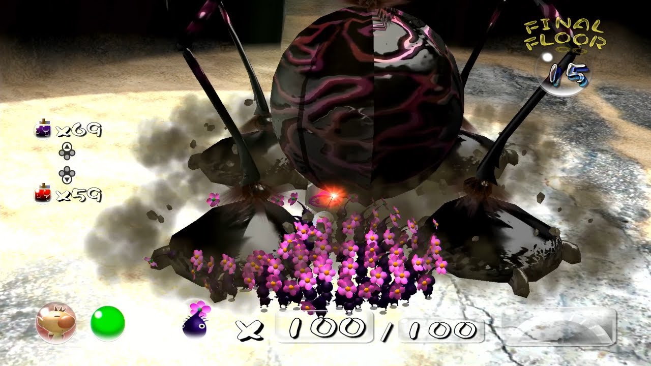 【HD】紫100匹で全ボス倒してみた【ピクミン2】
