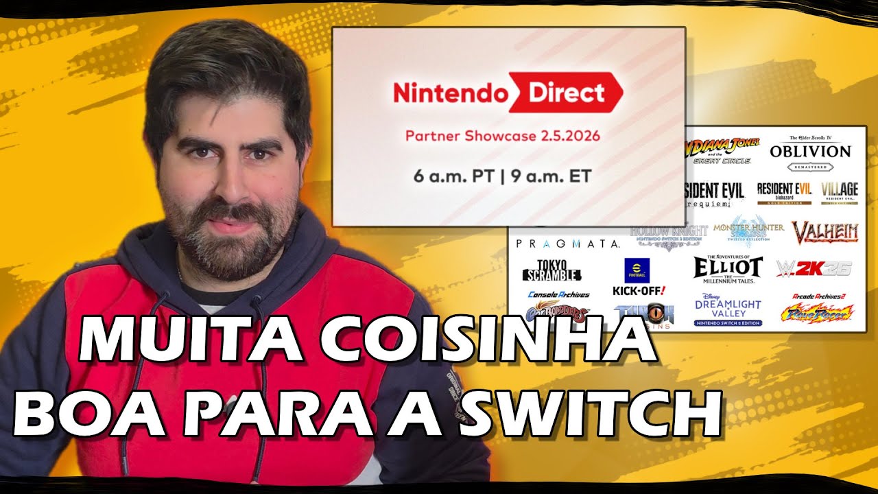 React ao Nintendo Direct: Partner Showcase – 05/02/2026