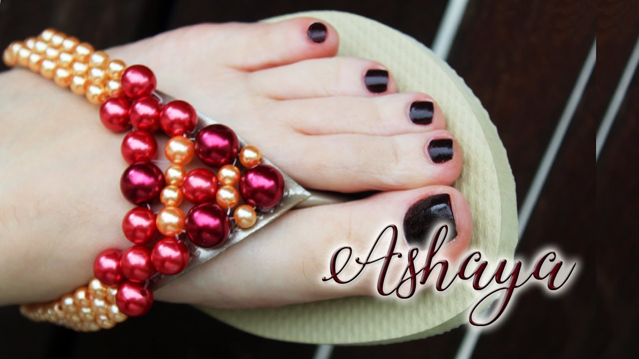 Chinelo decorado: Manta de pérolas para iniciantes (lucro certo💲💲💲)
