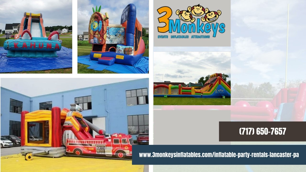 Inflatable Party Rentals Lancaster PA - 3 Monkeys Inflatables - 717-650-7657