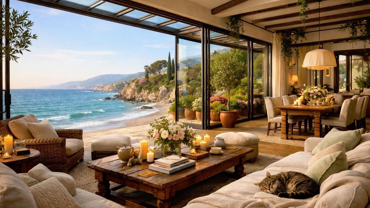 Morning Piano with Ocean View for Deep Calm & Renewal 🌊 Relaxing Piano in Graceful Coastal Retreat