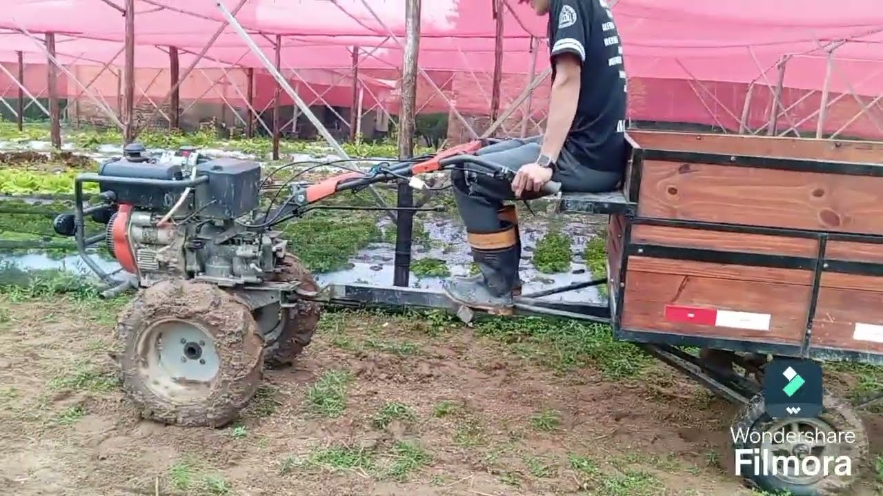 Motocutivador Husqvarna TF 545de atolou na terra encharcada 