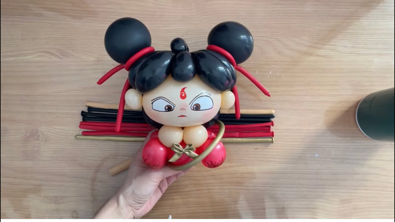 (Balloon Twisting Tutorial) 哪吒氣球教學 #四泡結氣球 #扭氣球