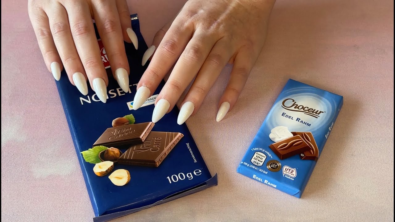 ASMR Frozen & Not Frozen Chocolate Tapping, Scratching, Cutting! チョコレートタッピング ! ASMR 초콜릿 태핑 !